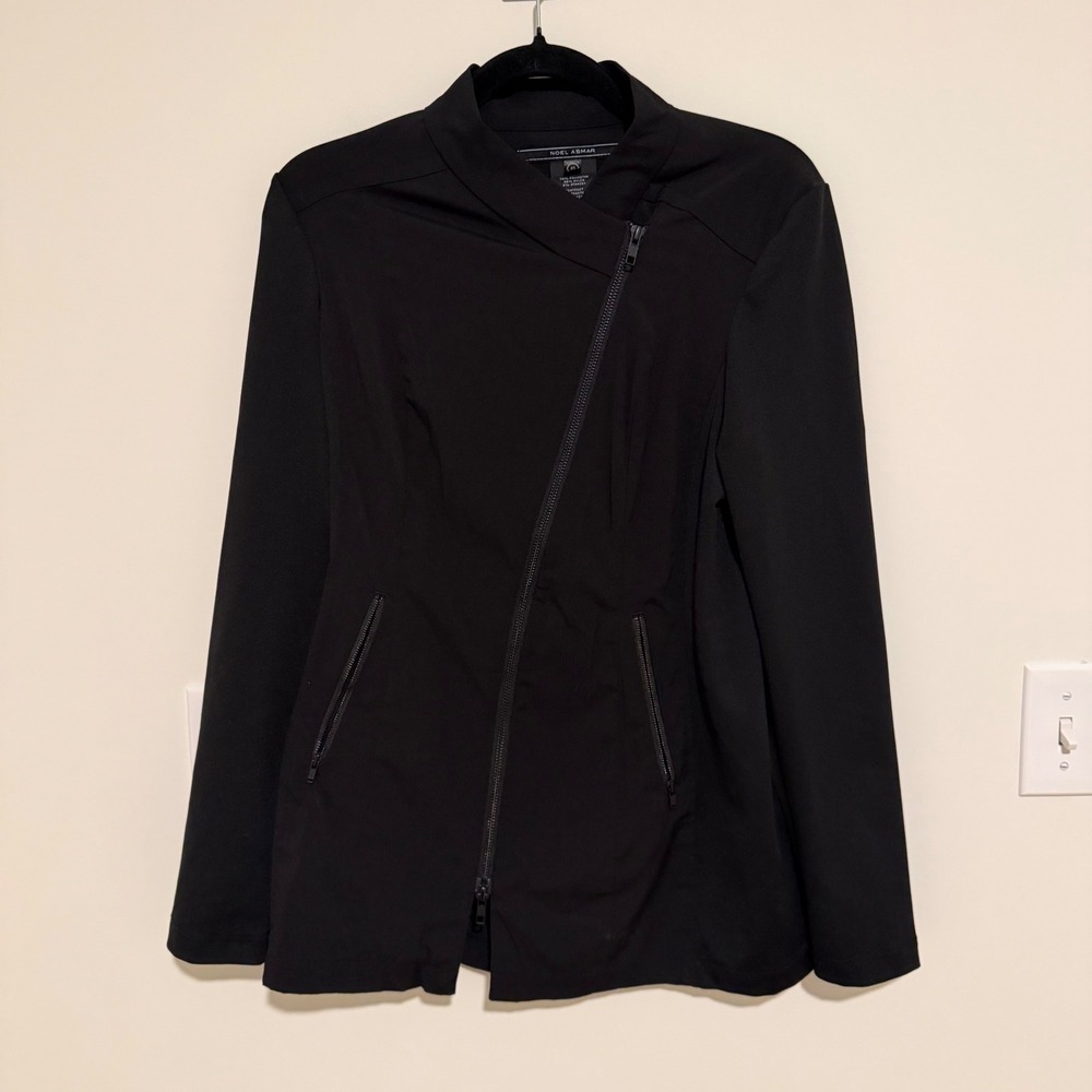 Noel Asmar Equestrian Black Asymmetrical Zip Performance Jacket Womens XS